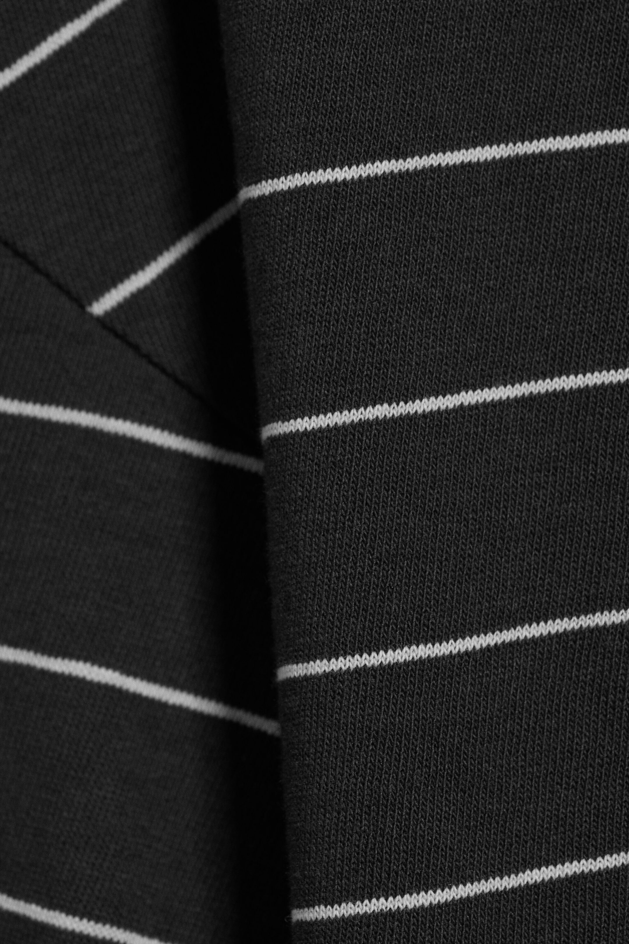 Striped Dark Grey - Henley Ajusté à manches drapées - 5