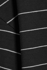 Striped Dark Grey - Henley Ajusté à manches drapées - 5