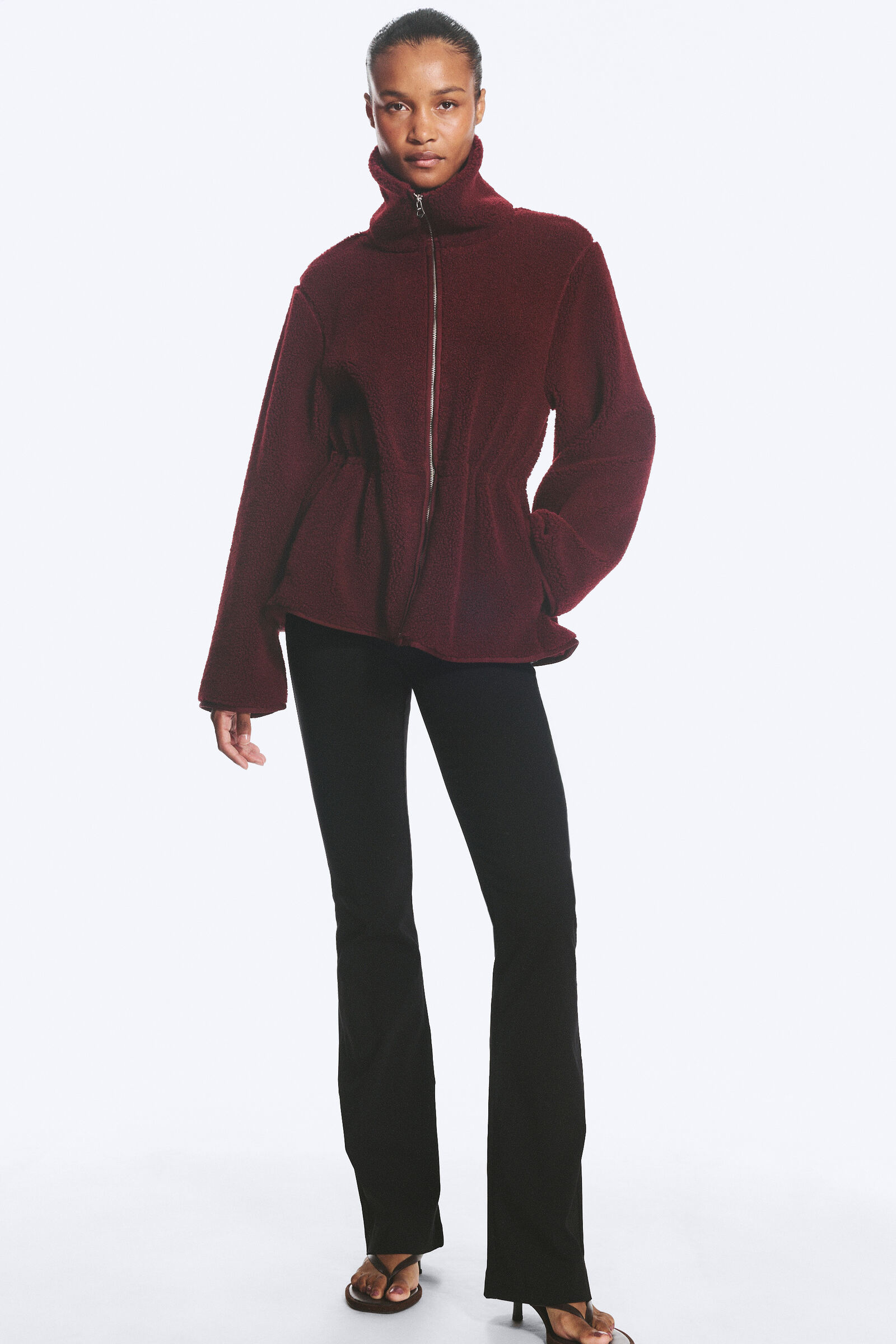 Waisted pile jacket