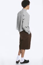 Dimmig Vit/Svart-rutig - Avslappnad bomullsskjorta - 3