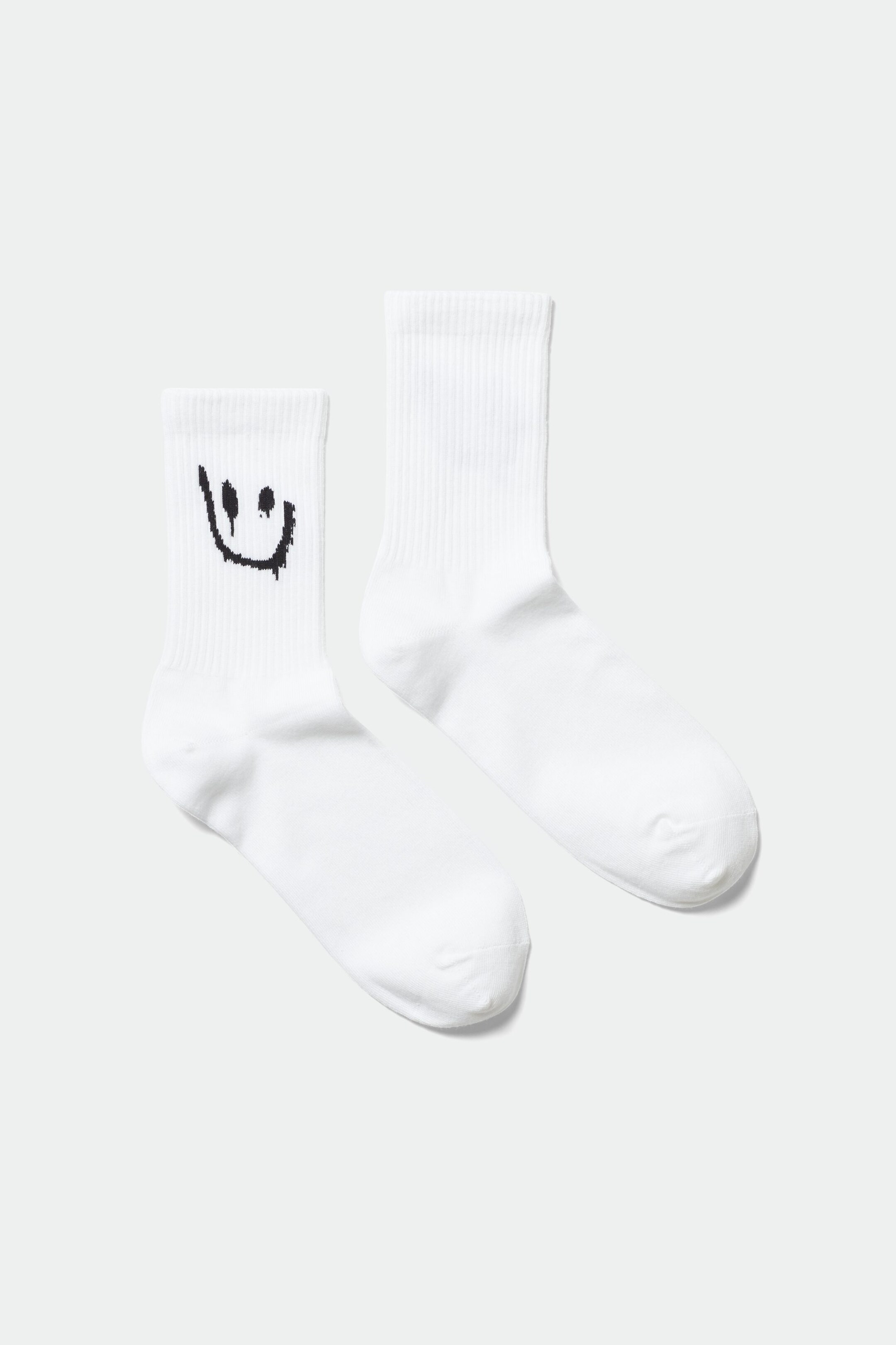 Verlaufender Smiley - Jacquard-Sportsocken - 0