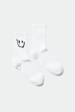 Verlaufender Smiley - Jacquard-Sportsocken - 0