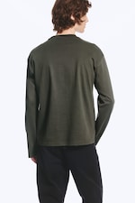 Dunkles Khakigrün - Boxy Longsleeve mit lockerer Passform - 2