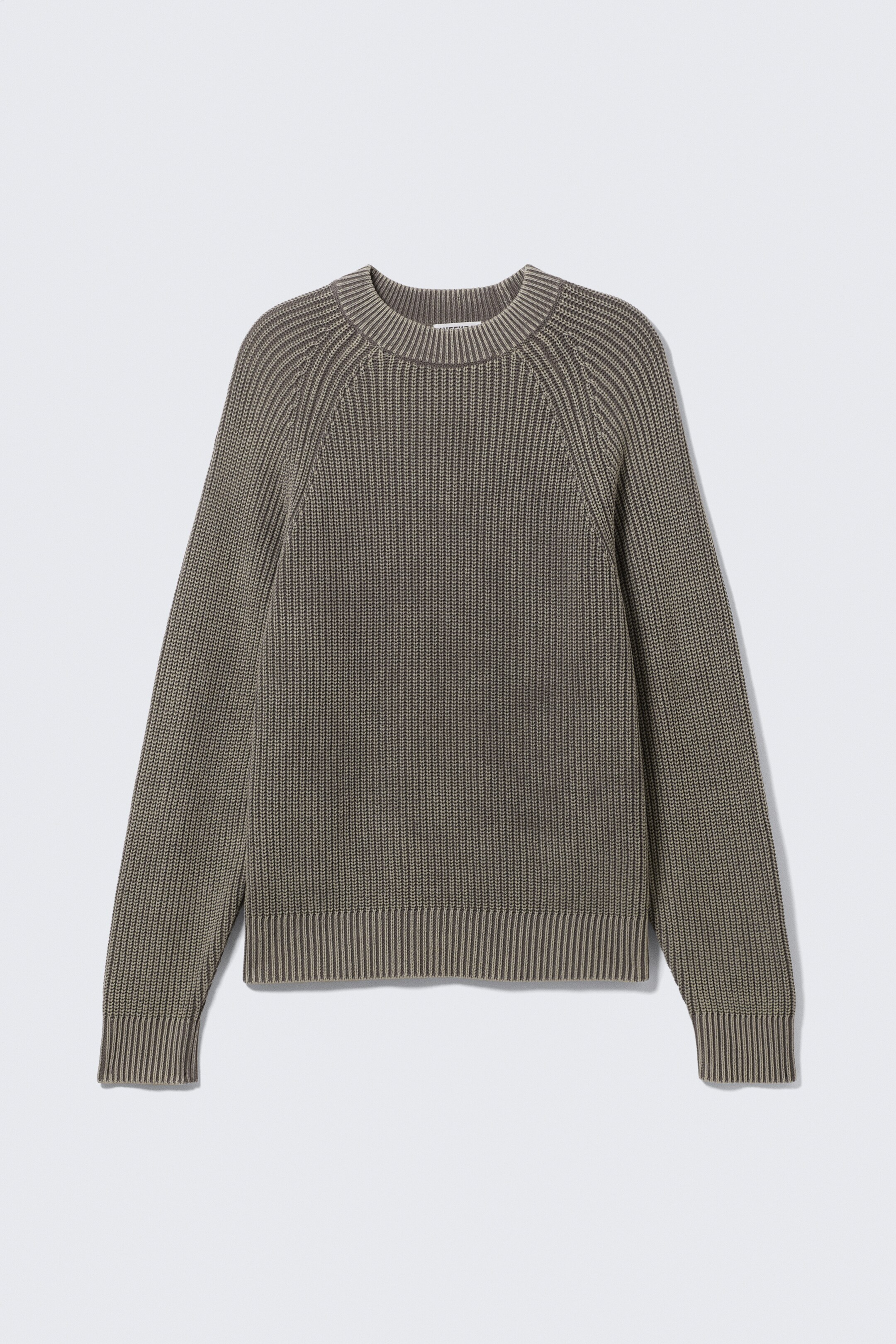 Zobacz większy obraz: Bawełniany sweter Relaxed Knitted - Washed Dark Grey Melange - ON | H&M PL 4