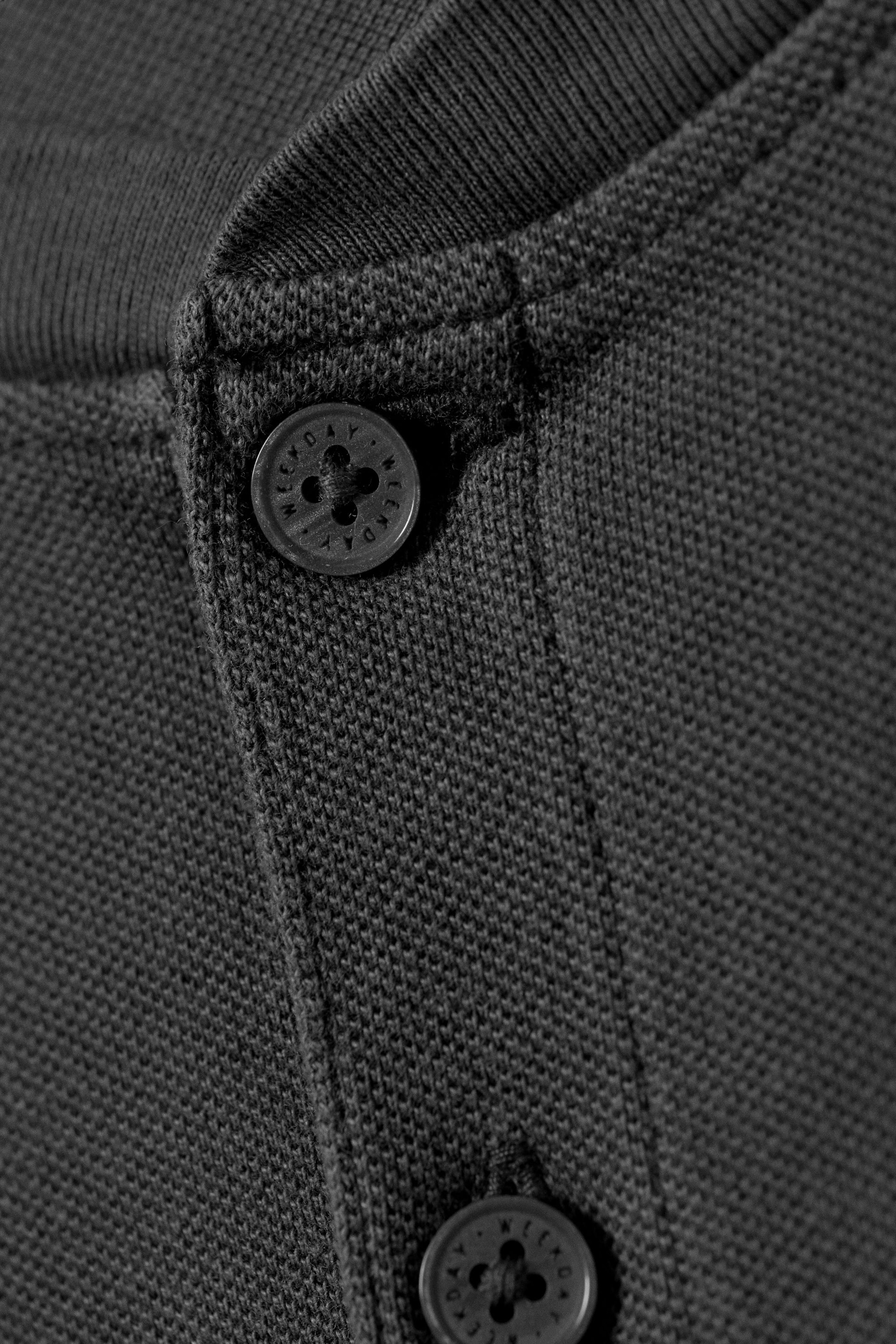 Mörkgrå - Loose Long-Sleeved Henley T-shirt - 5