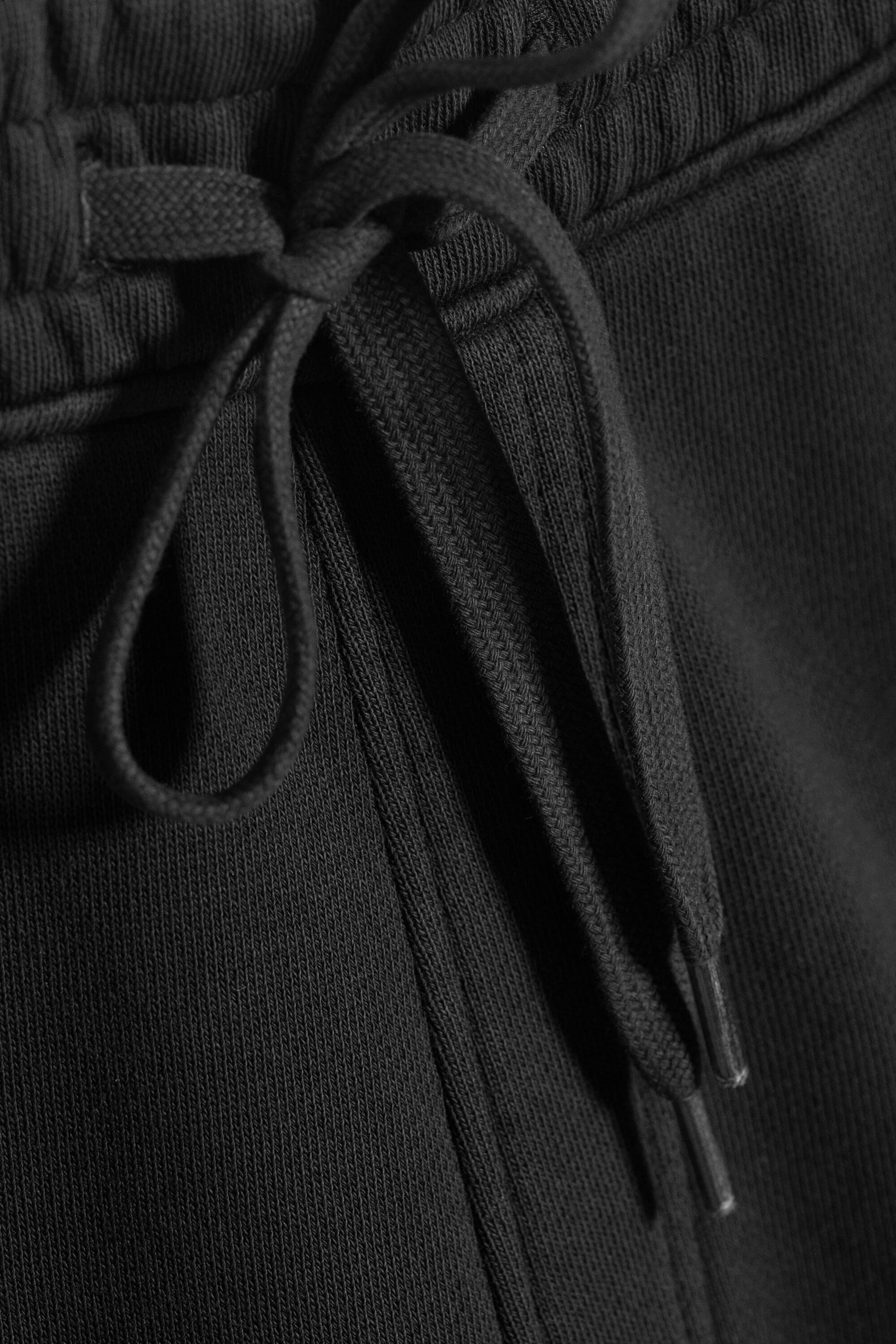 Tvättad Svart - Baggy jersey skate shorts - 5