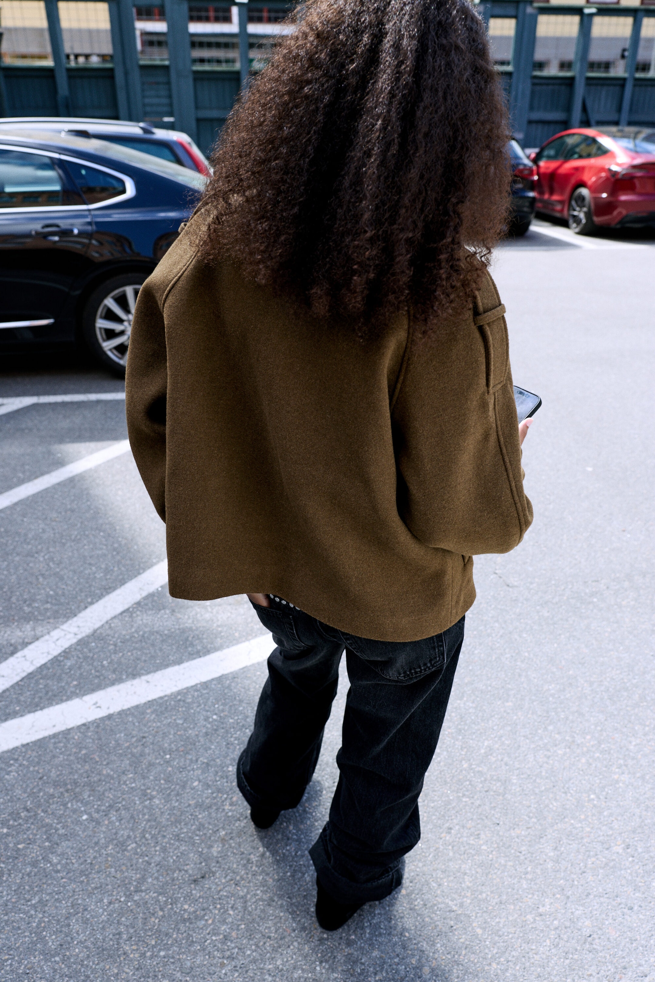 Dusty Brown - Funnel neck jacket - 3