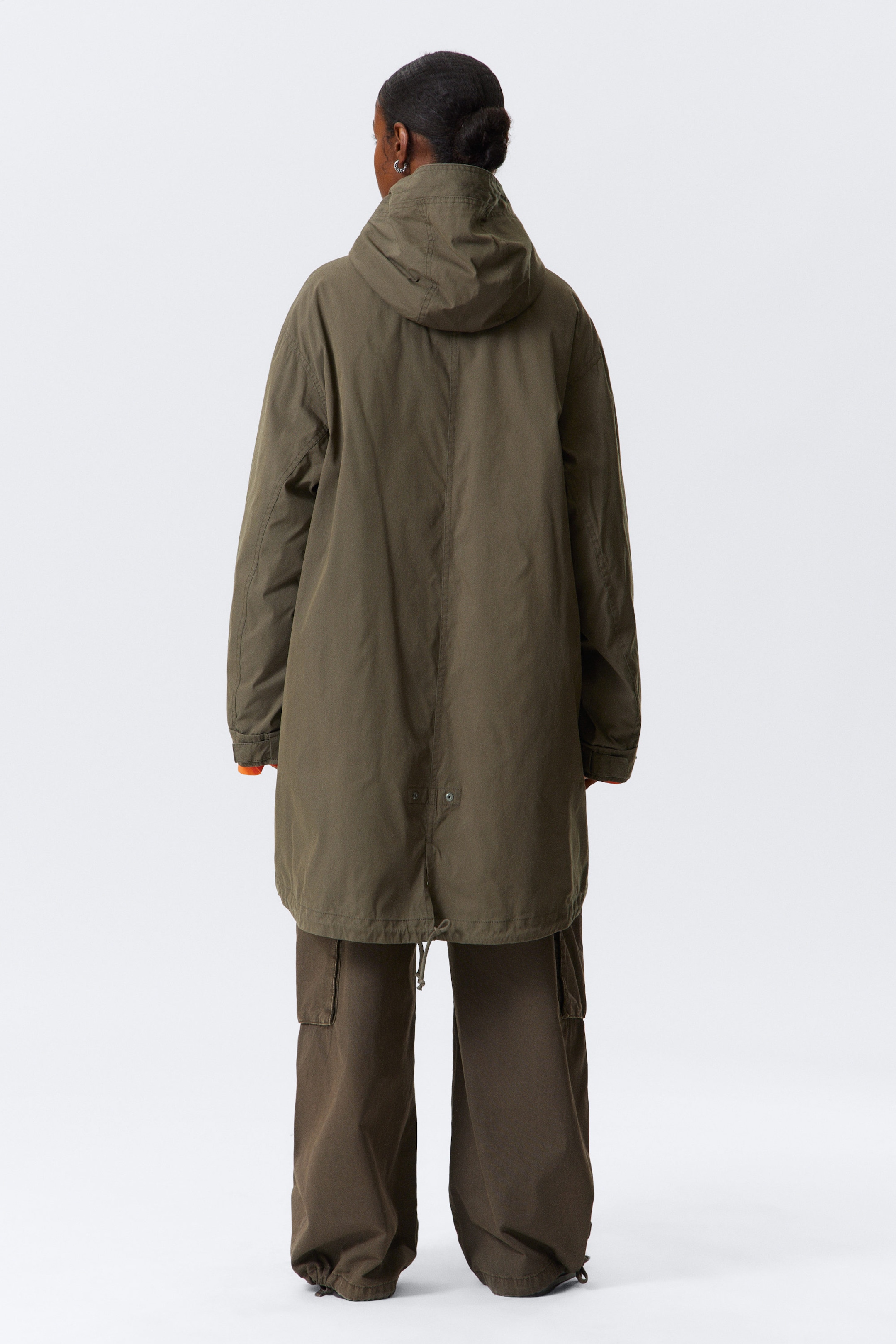 Khakibraun - Oversized Parka mit herausnehmbarem Futter - 5