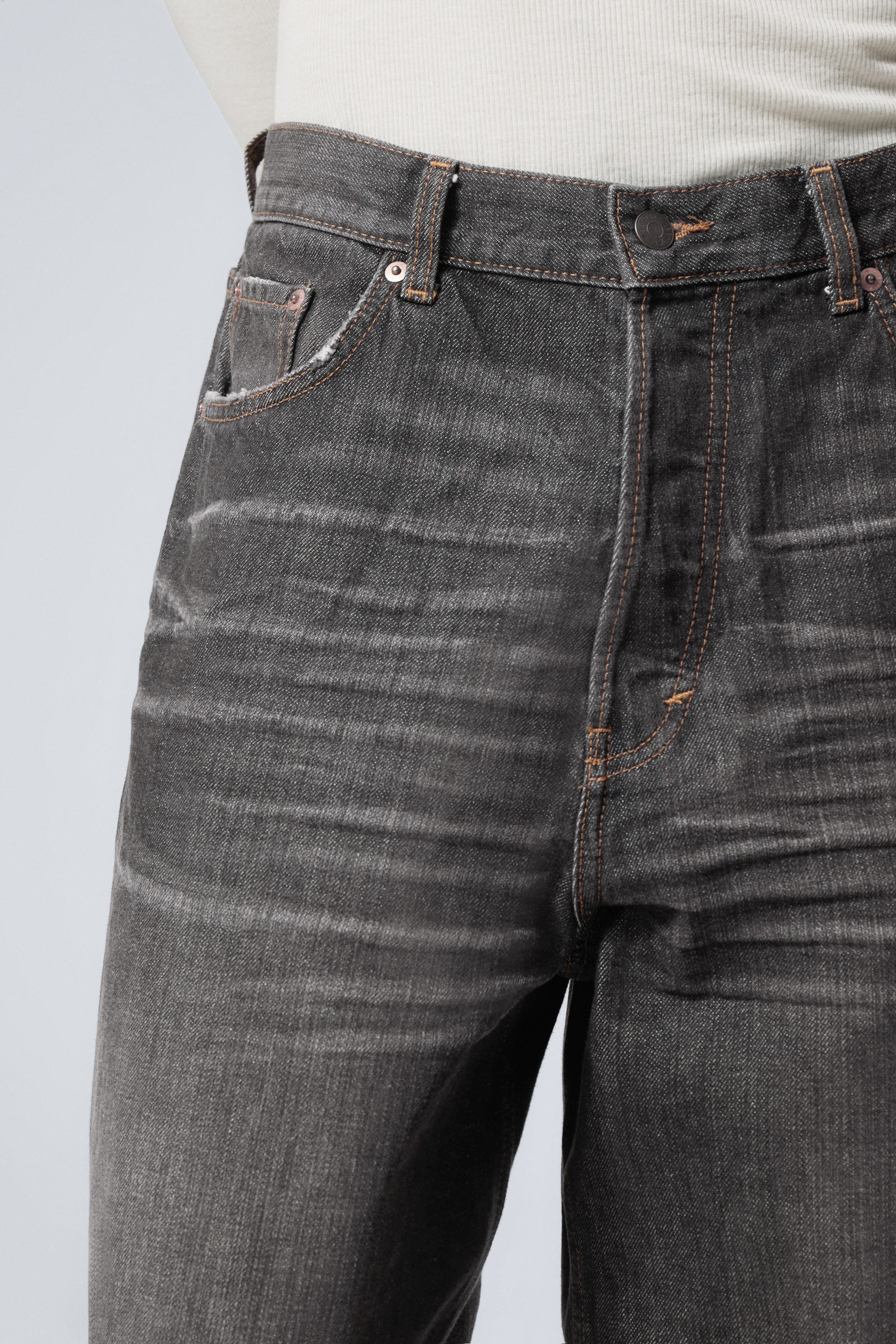 Ash Black - Black - Astro Loose Baggy Leg Jeans - 3