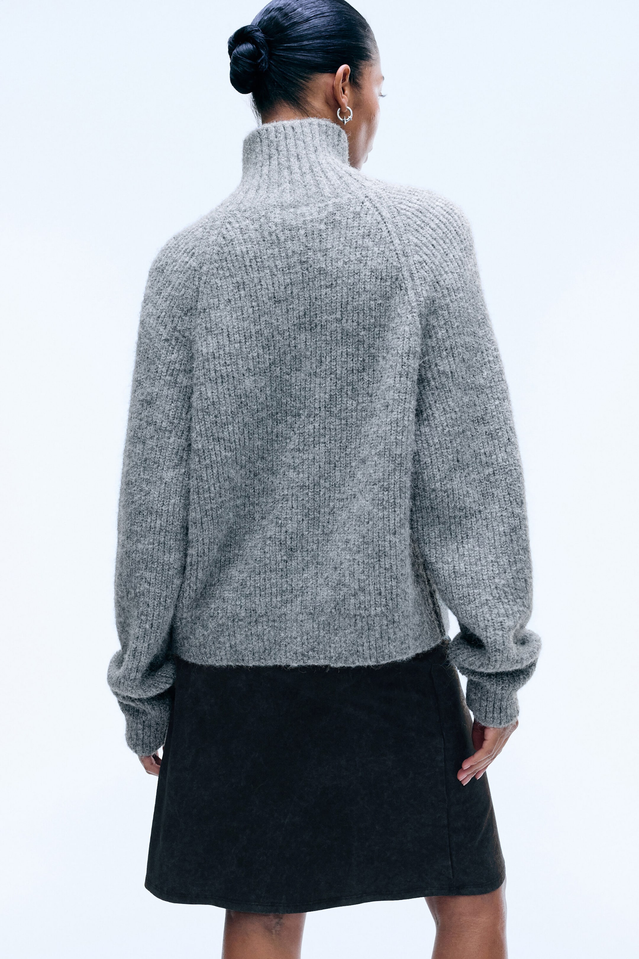 Støvet Gråmelert - Knappet cardigan - 3