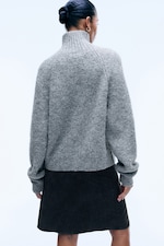 Støvet Gråmelert - Knappet cardigan - 3