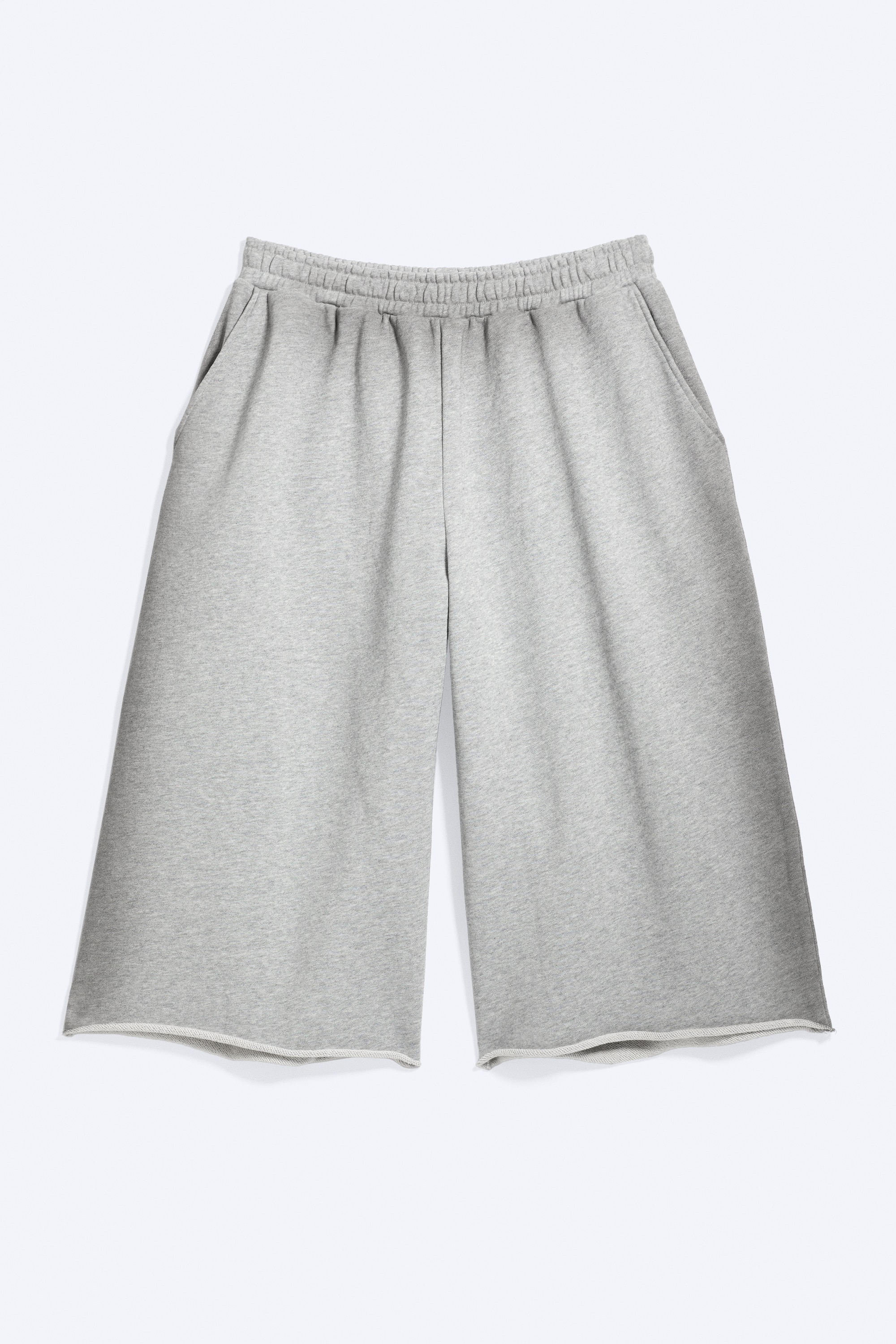 Shorts de rizo holgados - Gris claro empolvado jaspeado/Gris polvo jaspeado