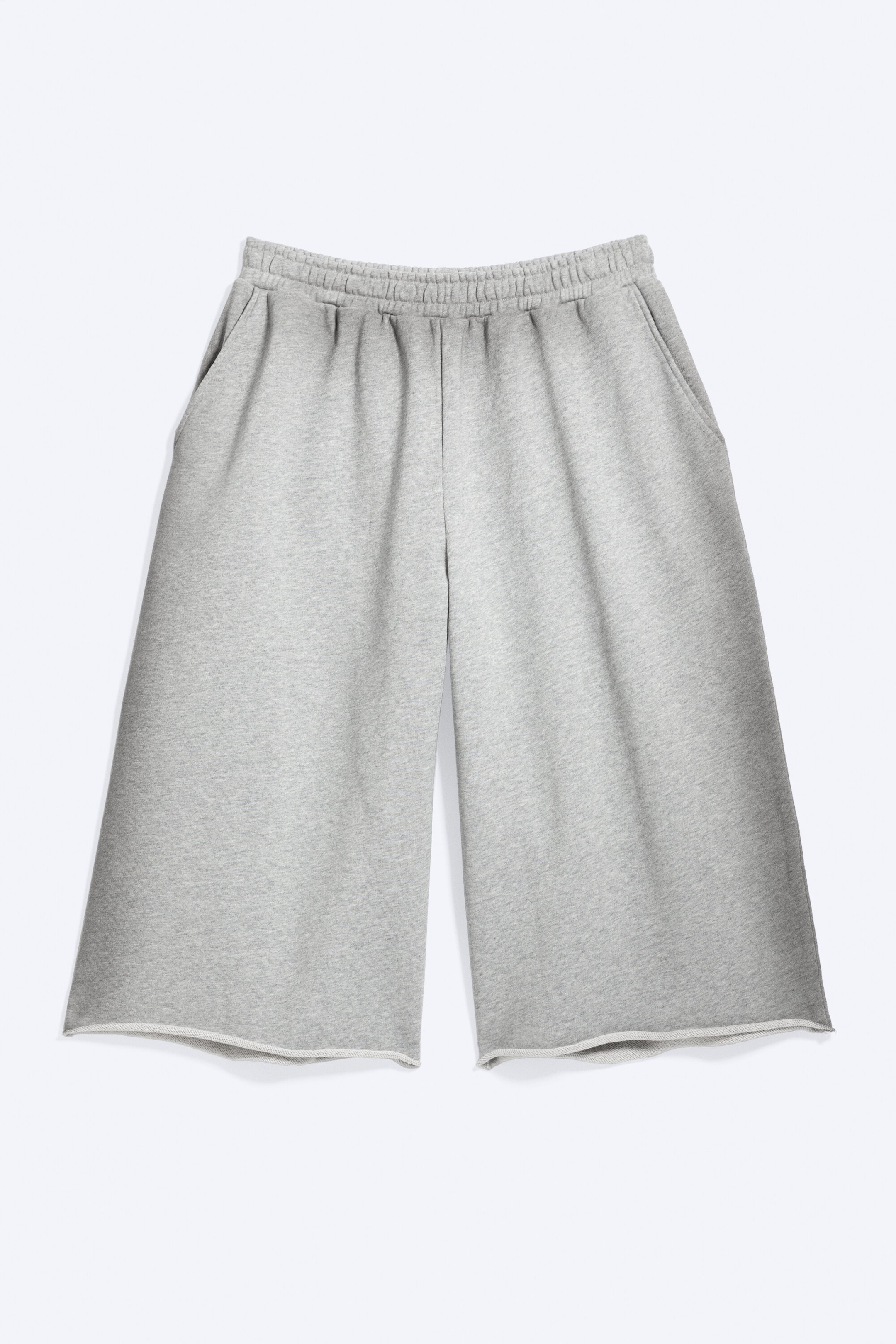 Light Dusty Grey Melange - Loose Terry Shorts - 4