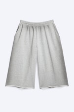 Light Dusty Grey Melange - Loose Terry Shorts - 4