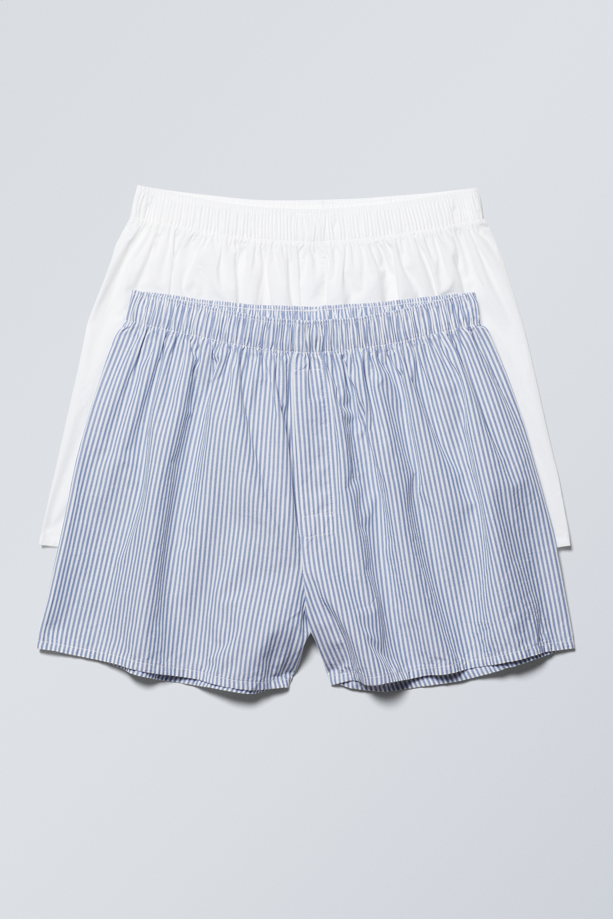 2-pack Boxer Shorts - White, Blue Stripes/Carouri Maro & Dungi Albe/Purple Checks Blue Checks