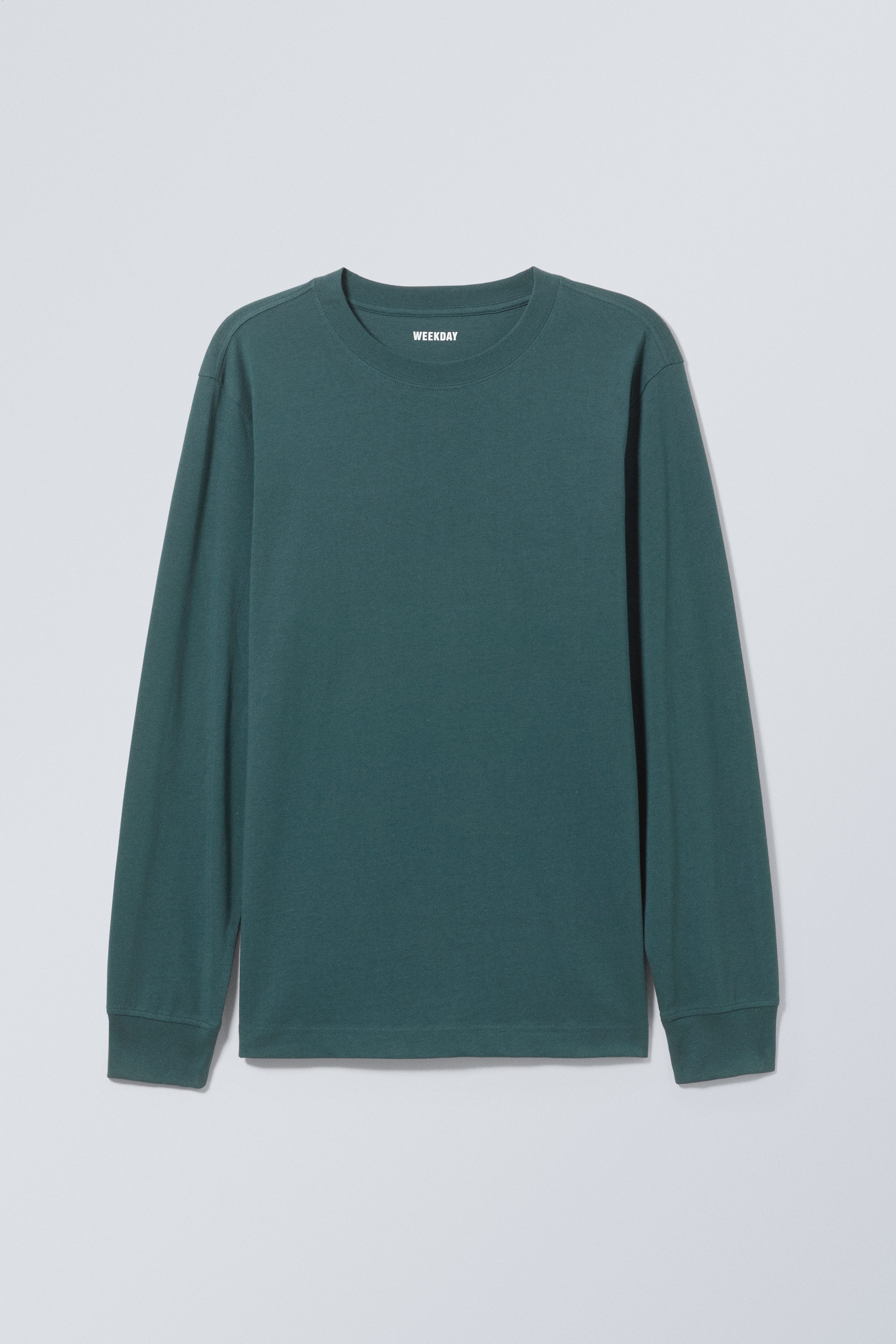 Dark Green - Relaxed Mid-weight Long Sleeve T-shirt - 0