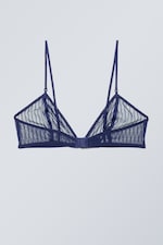 Marinblå - Bralette i spets Zelda - 1