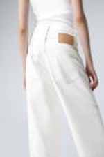 White - Dual High Waisted Loose Wide Leg Jeans - 5