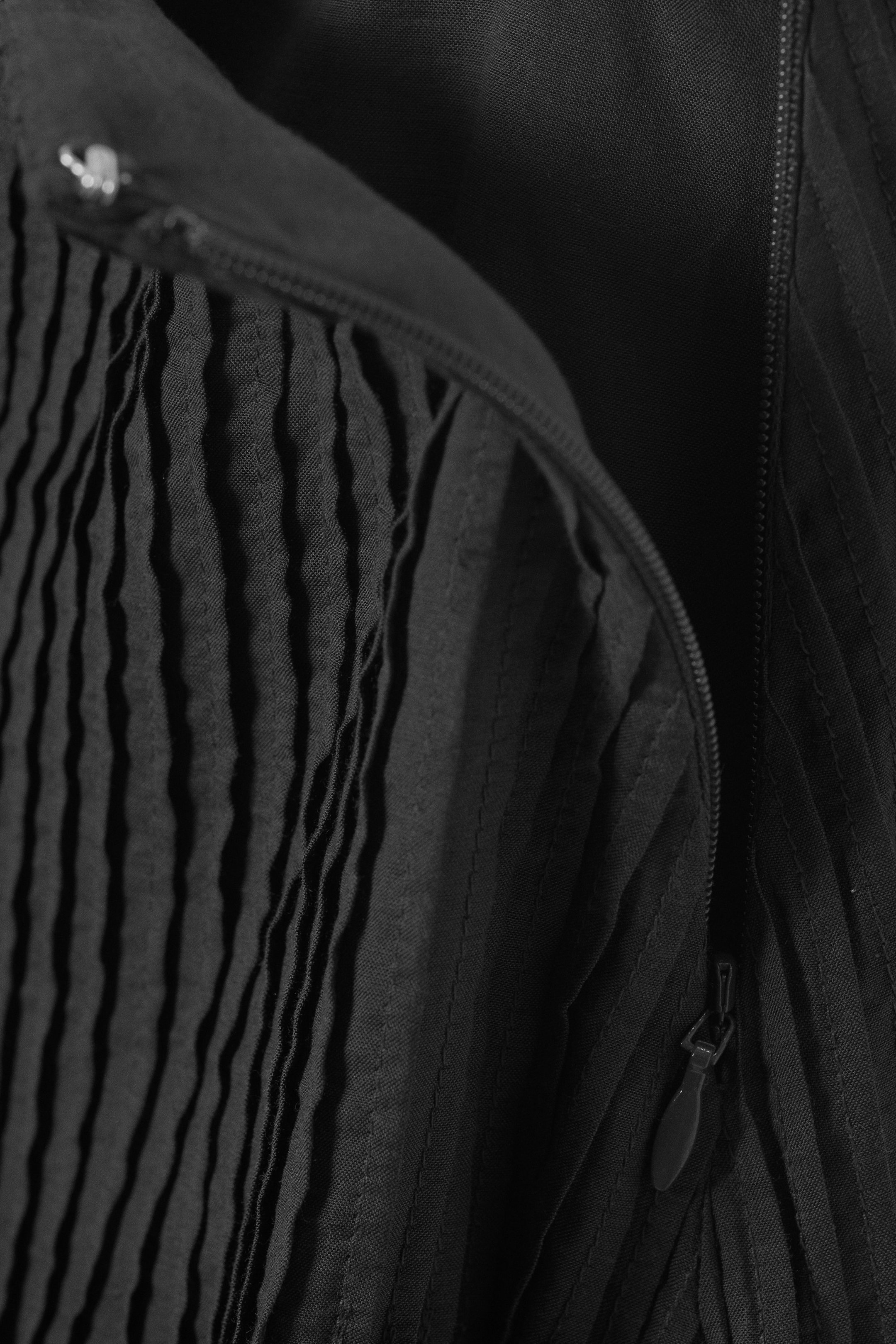 Donkergrijs - Geplooide maxi-rok met halfhoge taille - 2