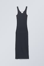 Thunder Grey - Open Neck Tank Dress - 0