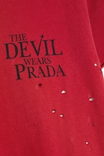 Red - The Devil Wears Prada Double-Layer V-Neck T-shirt - 5