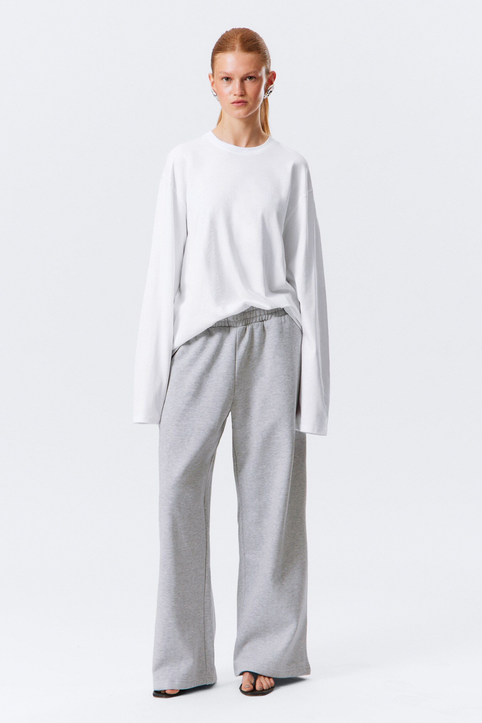 Boxy Longsleeve aus Baumwolle - Weiß - 3