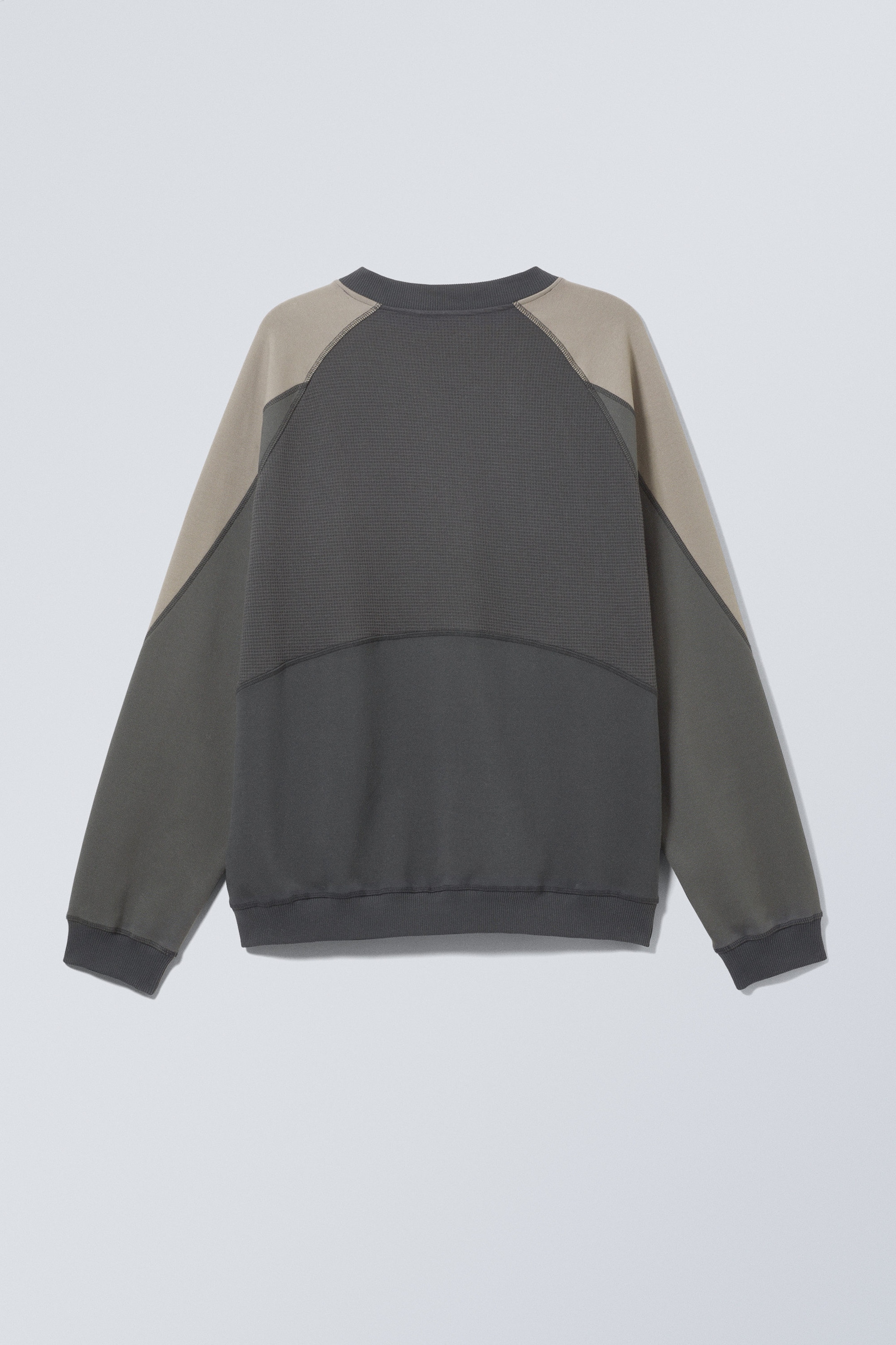 Dark Grey Colour Block - Scott Colour Block Sweatshirt - 1