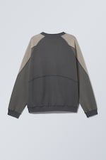 Dark Grey Colour Block - Scott Colour Block Sweatshirt - 1