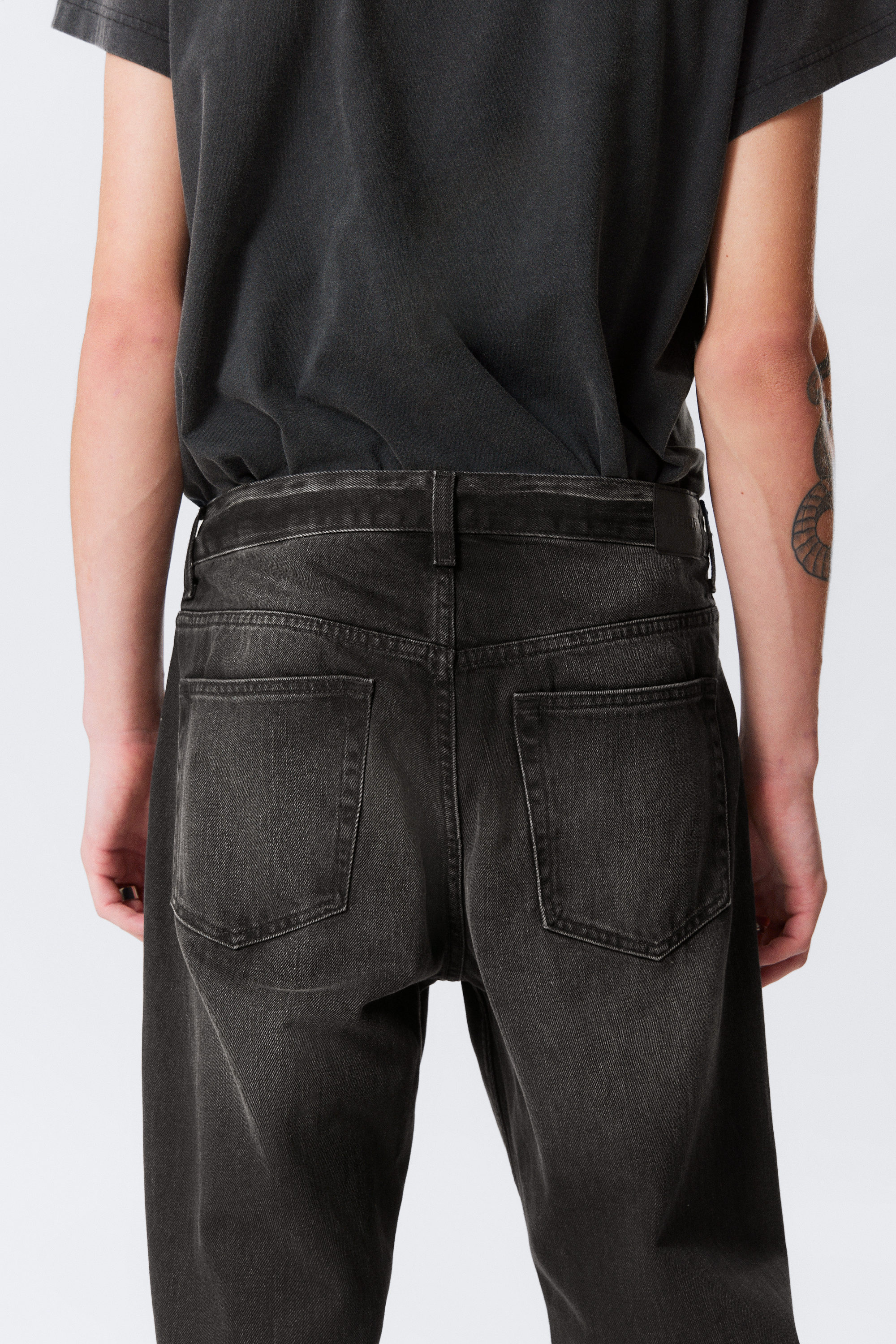 Obsidian Black - Black - Space Relaxed Straight Leg Jeans - 3