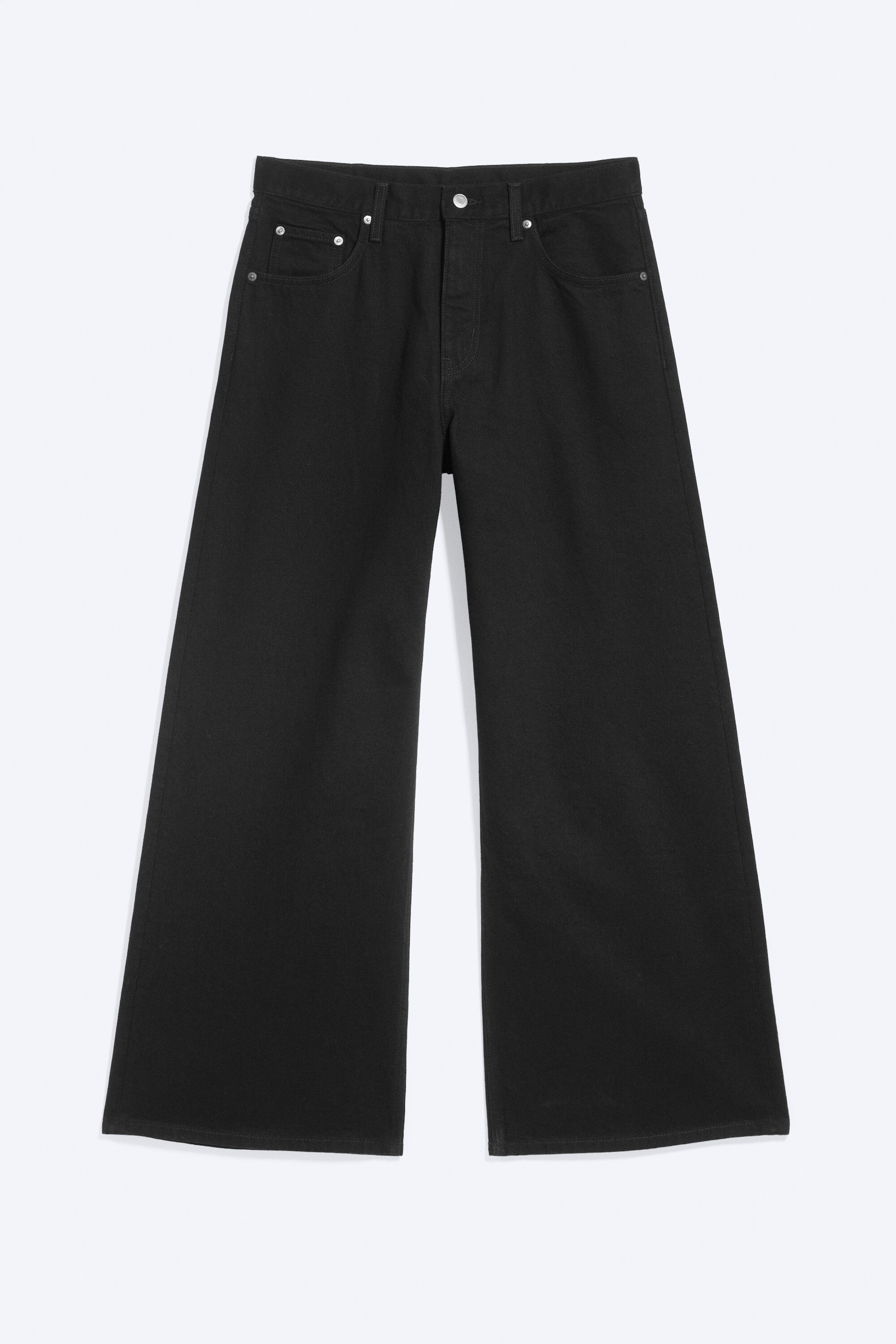 Schwarz - Solar Regular Waist Loose Wide Unisex Jeans - 0