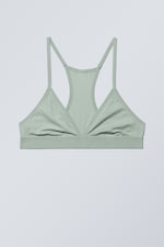 Dusty Green - Racerback-BH Ru aus Baumwolle - 0