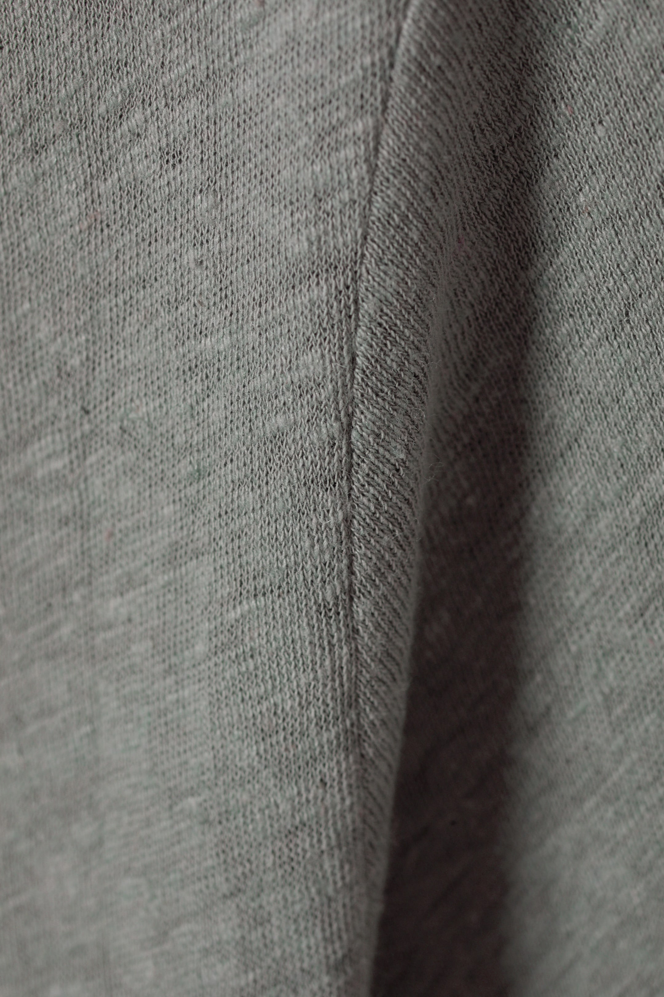 Soft Green - Linen Blend Long Sleeve Top - 2