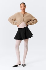 Black - Flared Mini Tutu Skirt - 1
