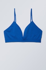 Blue - Cat Soft Triangle Bra - 0
