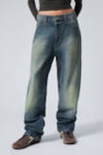 Gasoline Blue - Medium Blue - Galaxy Loose Straight Leg Jeans - 2
