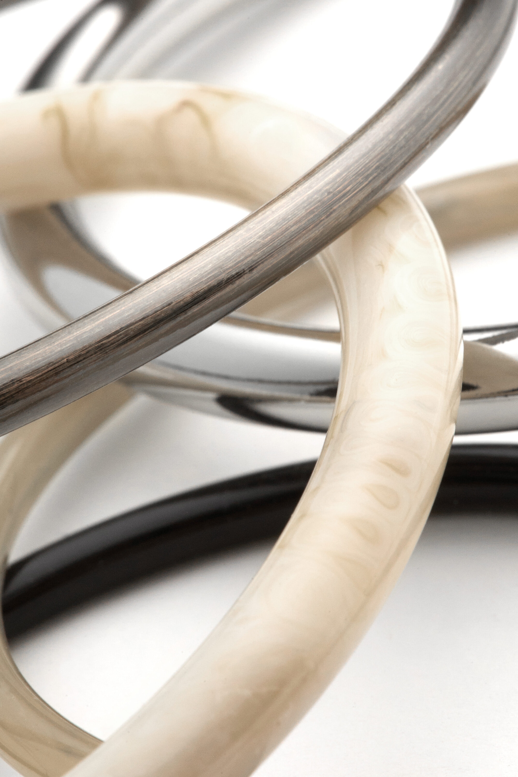 Black/Beige/Silver - Bangle Multipack - 2