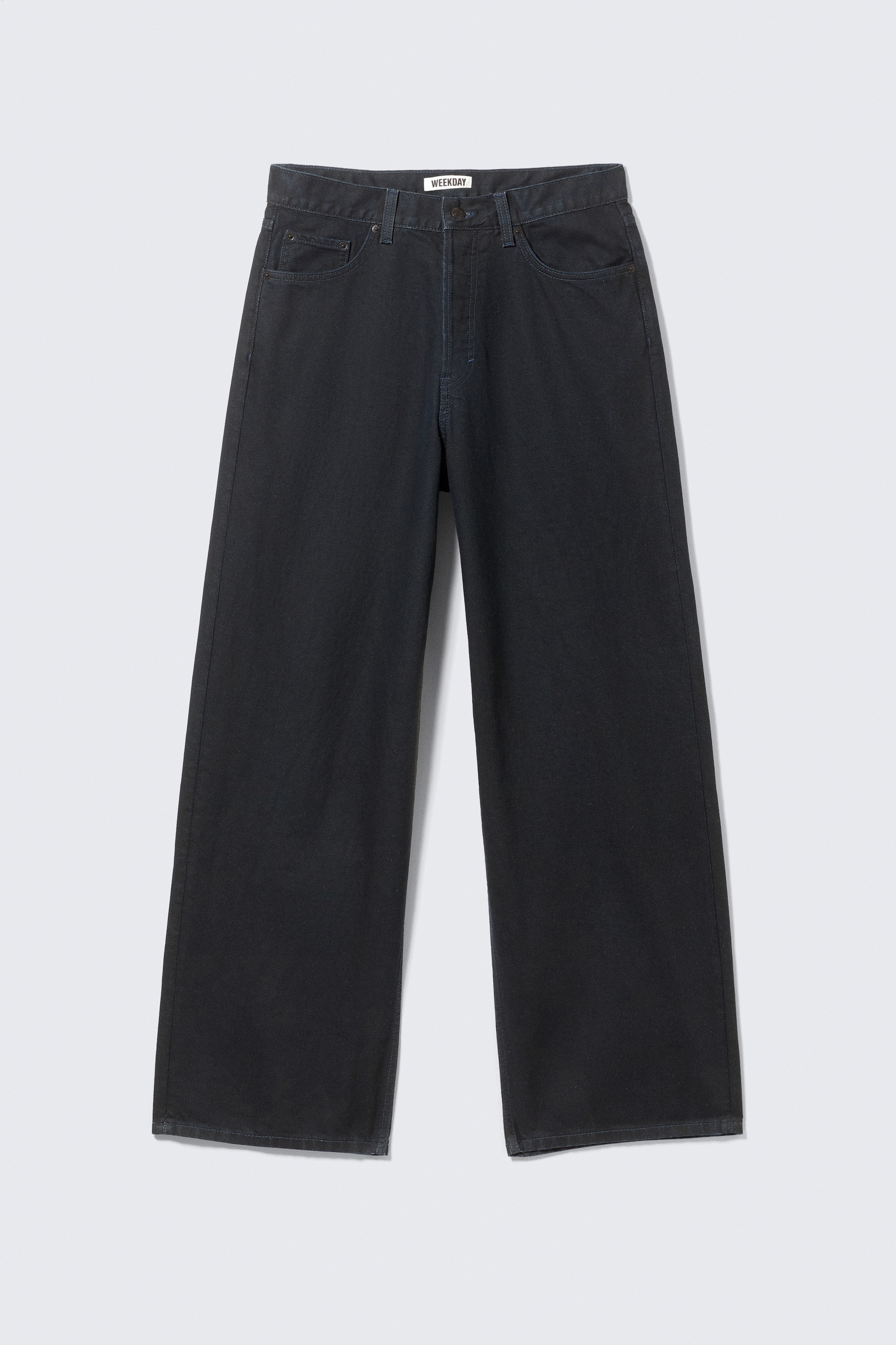 Powlekane dżinsy Astro Mid Rise Loose Baggy Leg - Indigo Coating