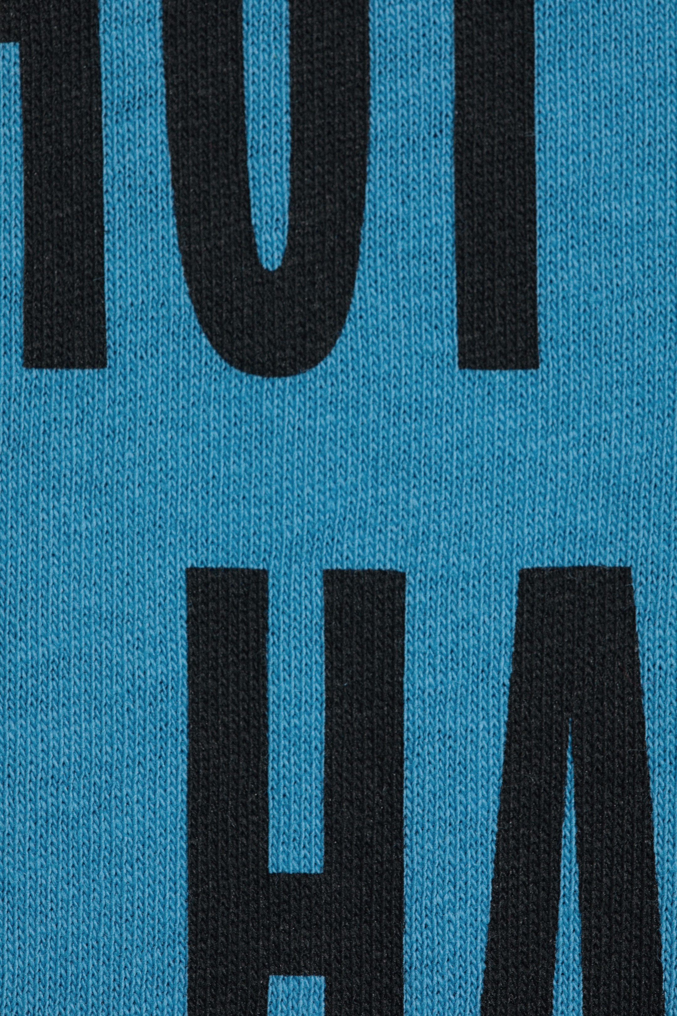 Blue - Boxy T-Shirt mit Print und kurzen Ärmeln - 6