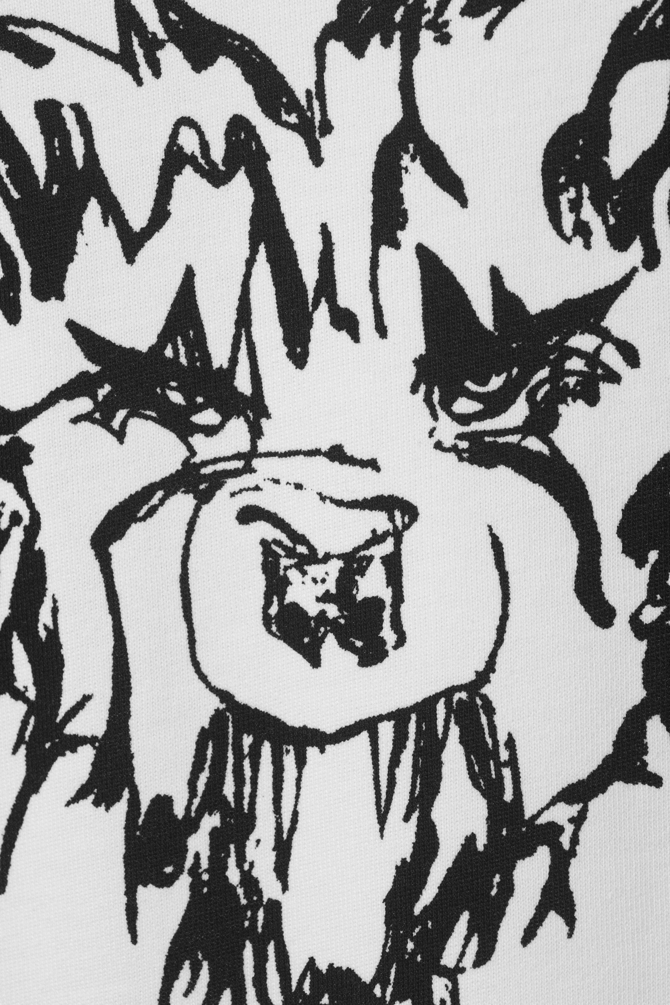 Hvit - Tiger Wolf - Flott boxy, grafisk t-skjorte med trykk - 1