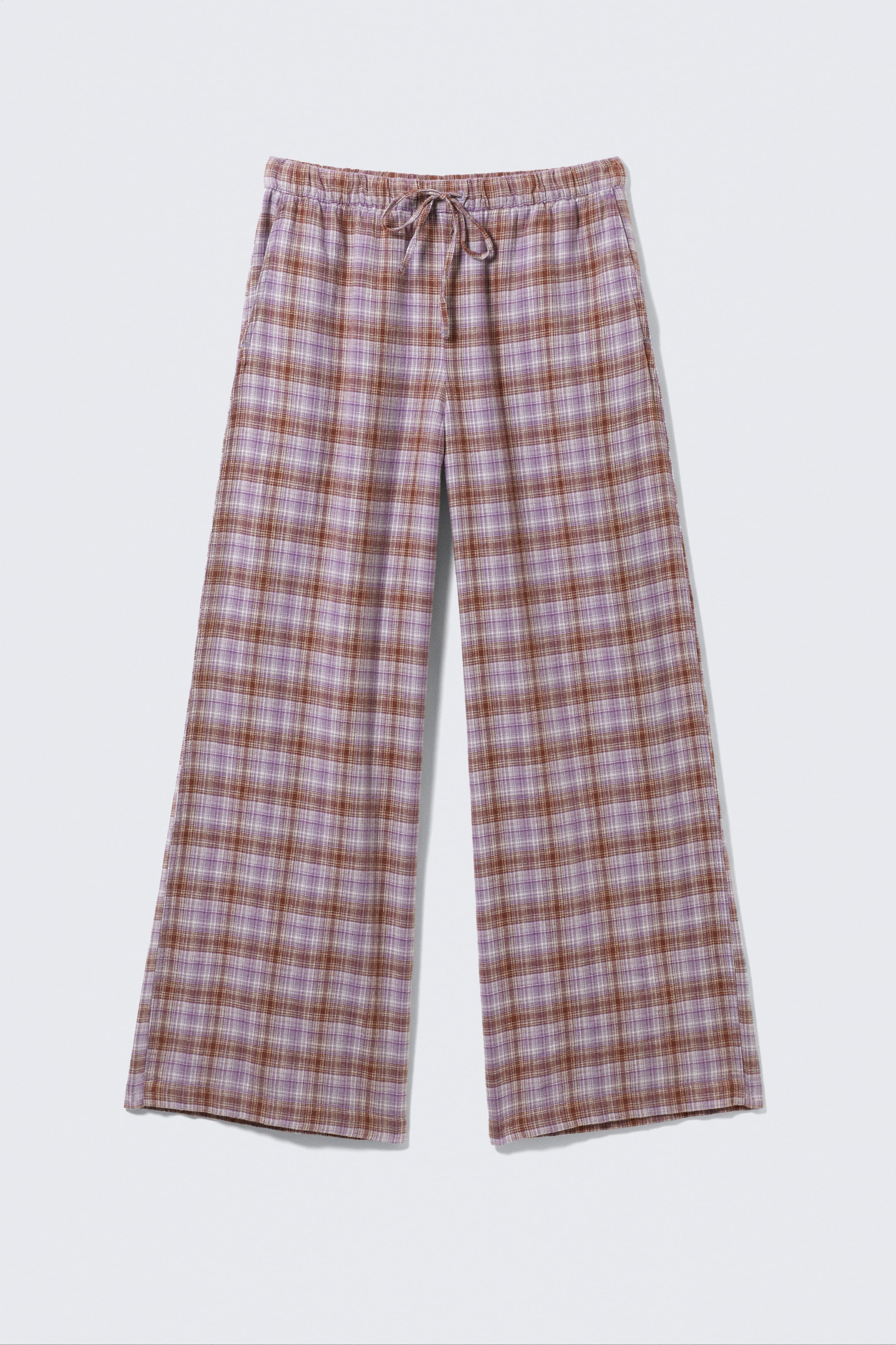 View larger image: Flannel Pyjama Trousers - Purple Check - Ladies | H&M GB 4