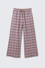 Lila kariert - Flanell-Pyjamahose - 3