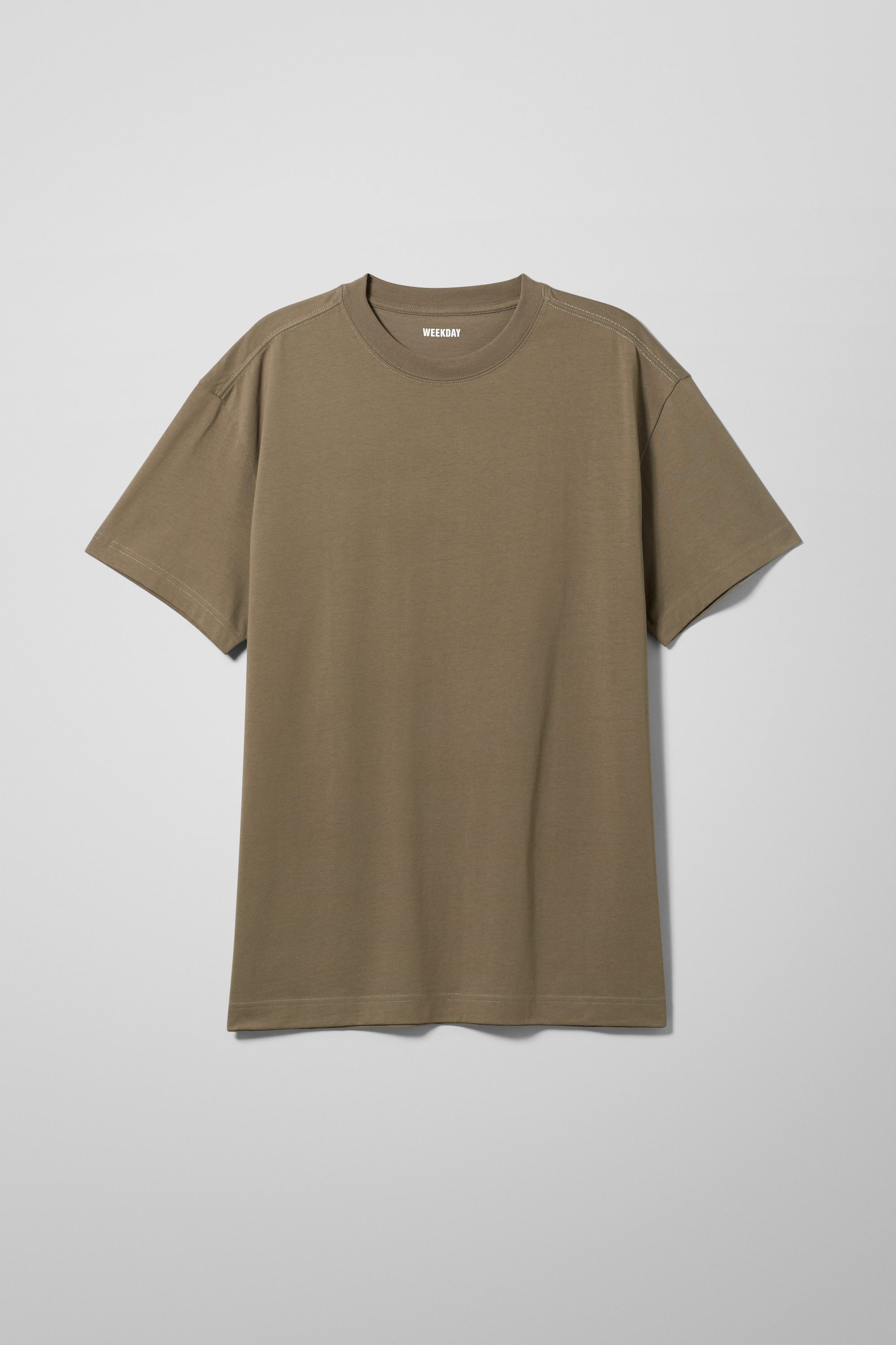 Khaki - Oversized Heavyweight T-shirt - 0