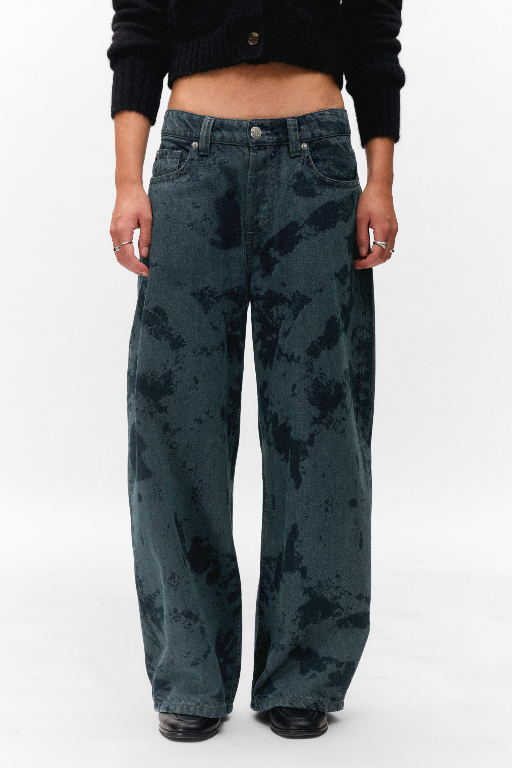 Aegean tie-dye - Peggy Low Rise Loose Baggy Leg Jeans - 2