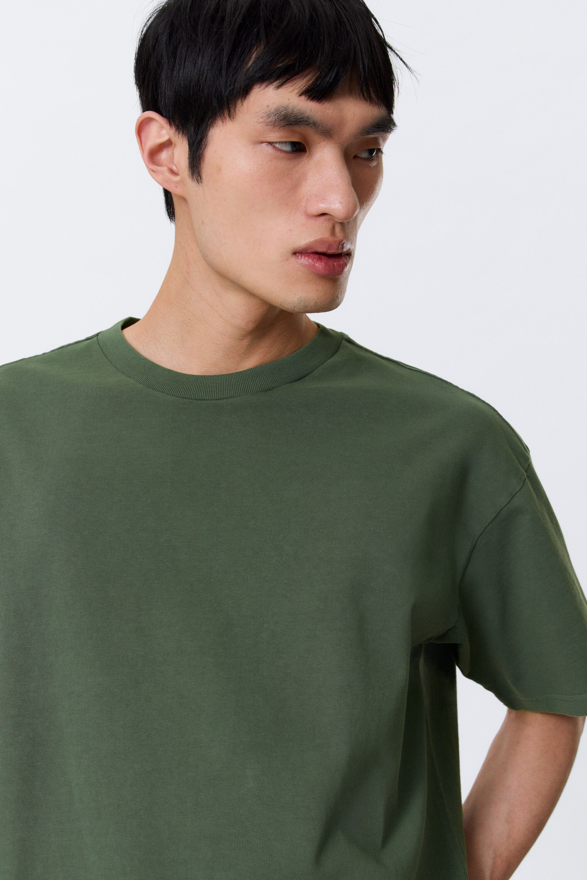 loose fit t-shirt - Washed Dark Green | Weekday WW