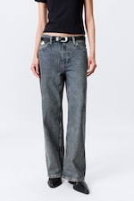 Tuscon Blue - Medium Blue - Dynasty Low Rise Loose Wide Leg Jeans - 1