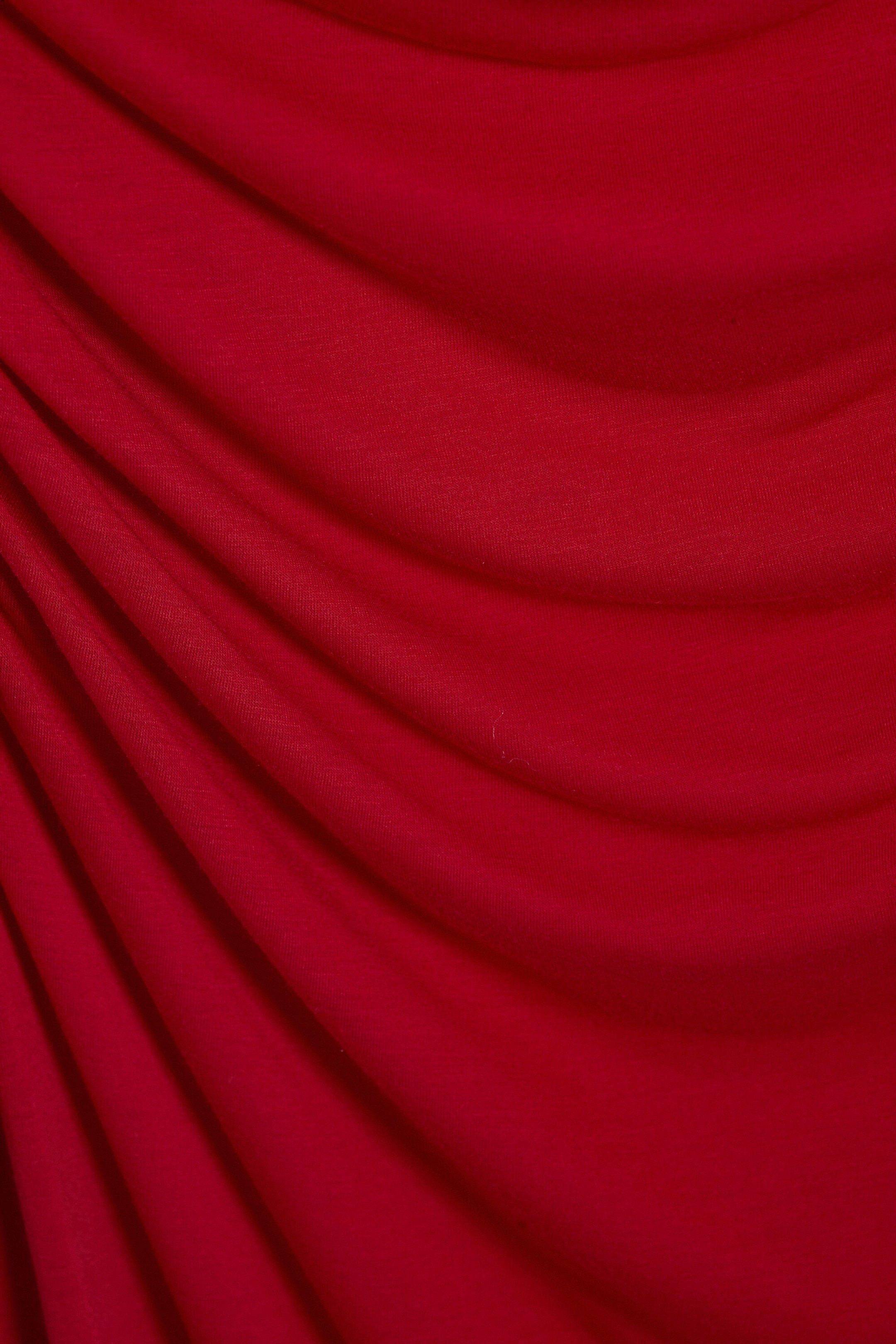 Leuchtendes Rot - Ärmelloses Maxikleid mit U-Boot-Ausschnitt - 4