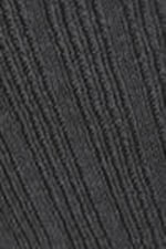 Dark Grey - Slim Knitted Boatneck Tank Top - 1