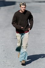 Dark Brown Melange - Boxy Knitted Jumper - 2