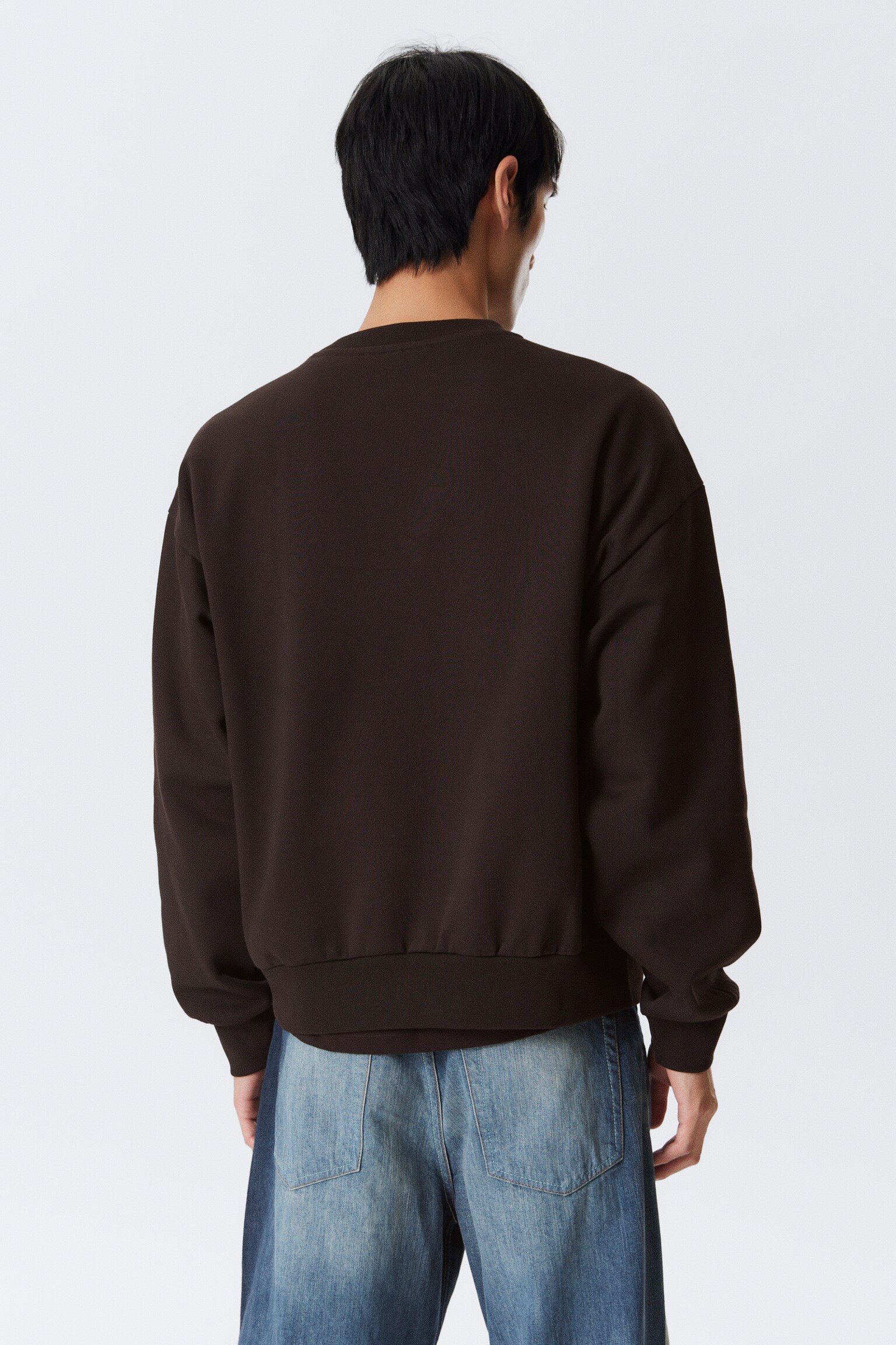 Loose Sweatshirt - Mörkbrun/Svart/Gråmelerad - 3