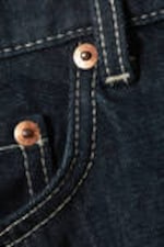 Blue Rinse - Dark Blue - Astro Denim Loose Baggy Shorts - 9